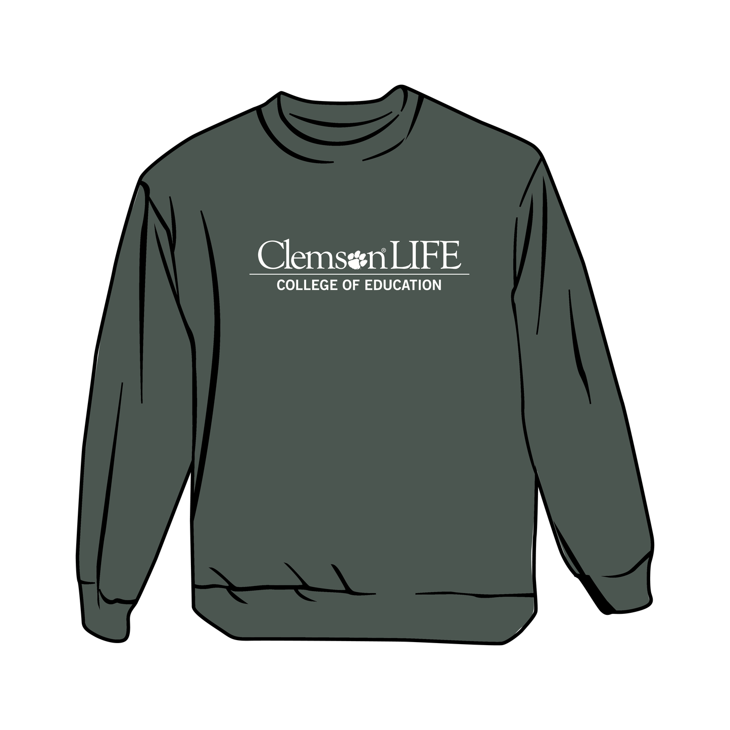 ClemsonLIFE Sweatshirt Military Green