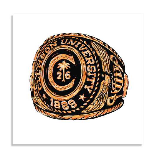 Clemson Men's Ring Poster - (Multiple Years)