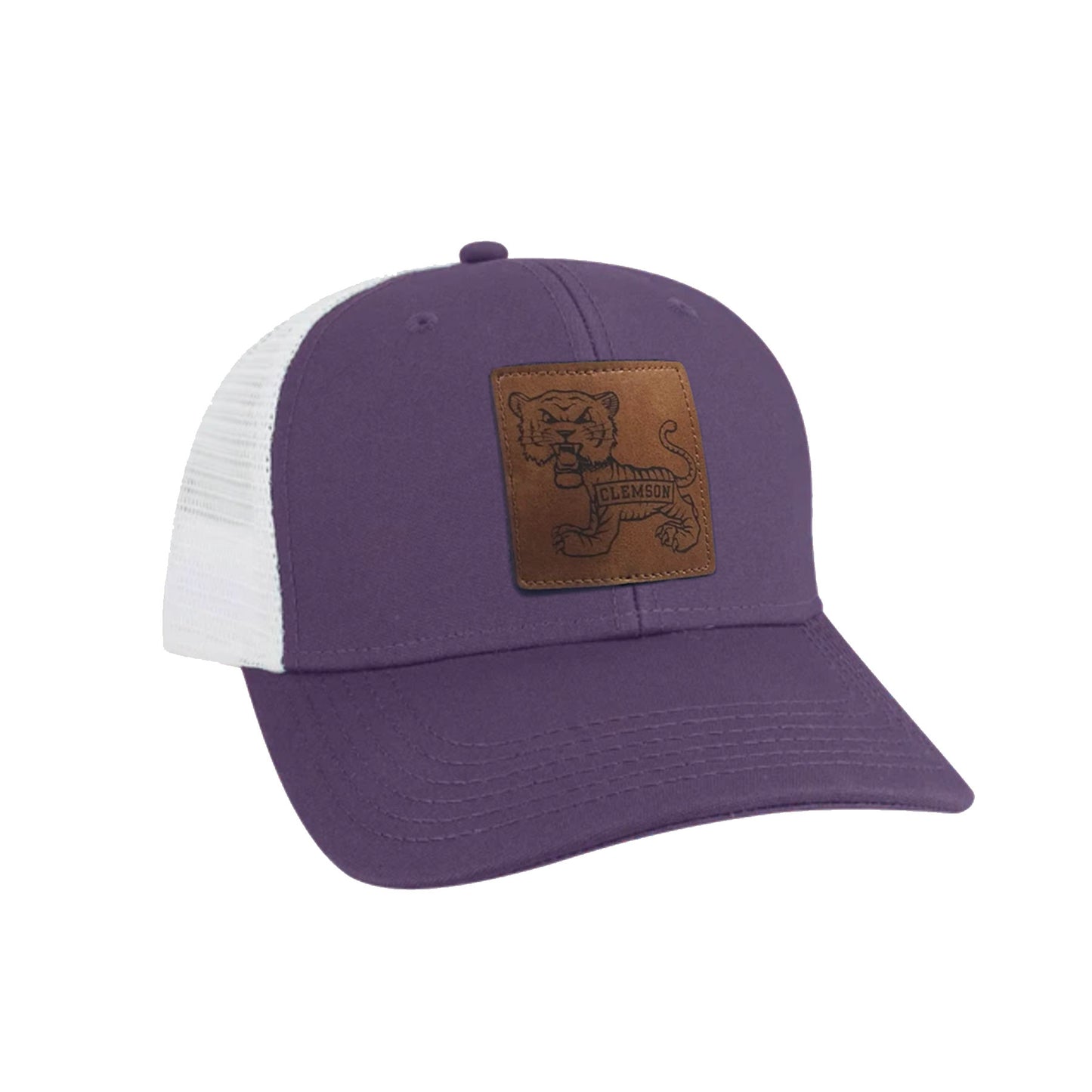 Old School Tiger Leather Patch Trucker - (Multiple Styles)