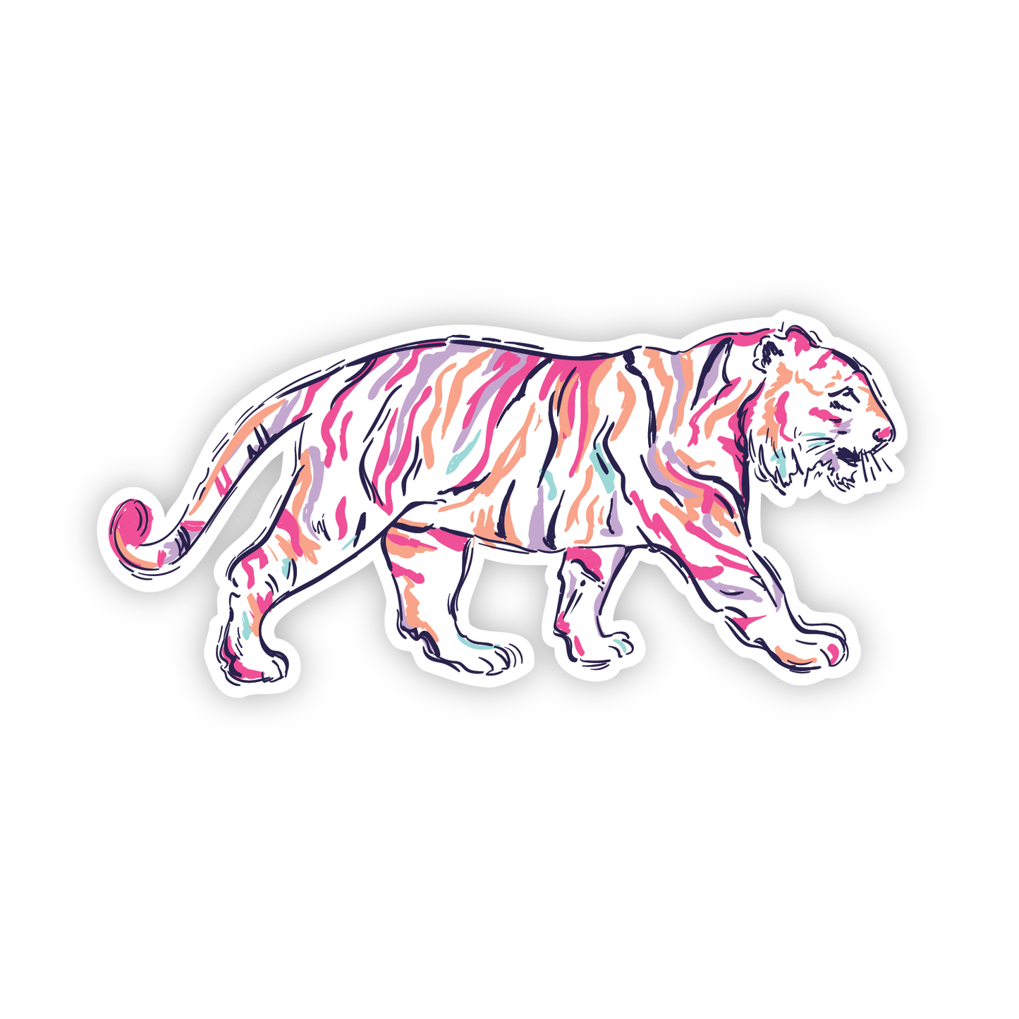 Painted Tiger Decal - (Multiple Sizes)