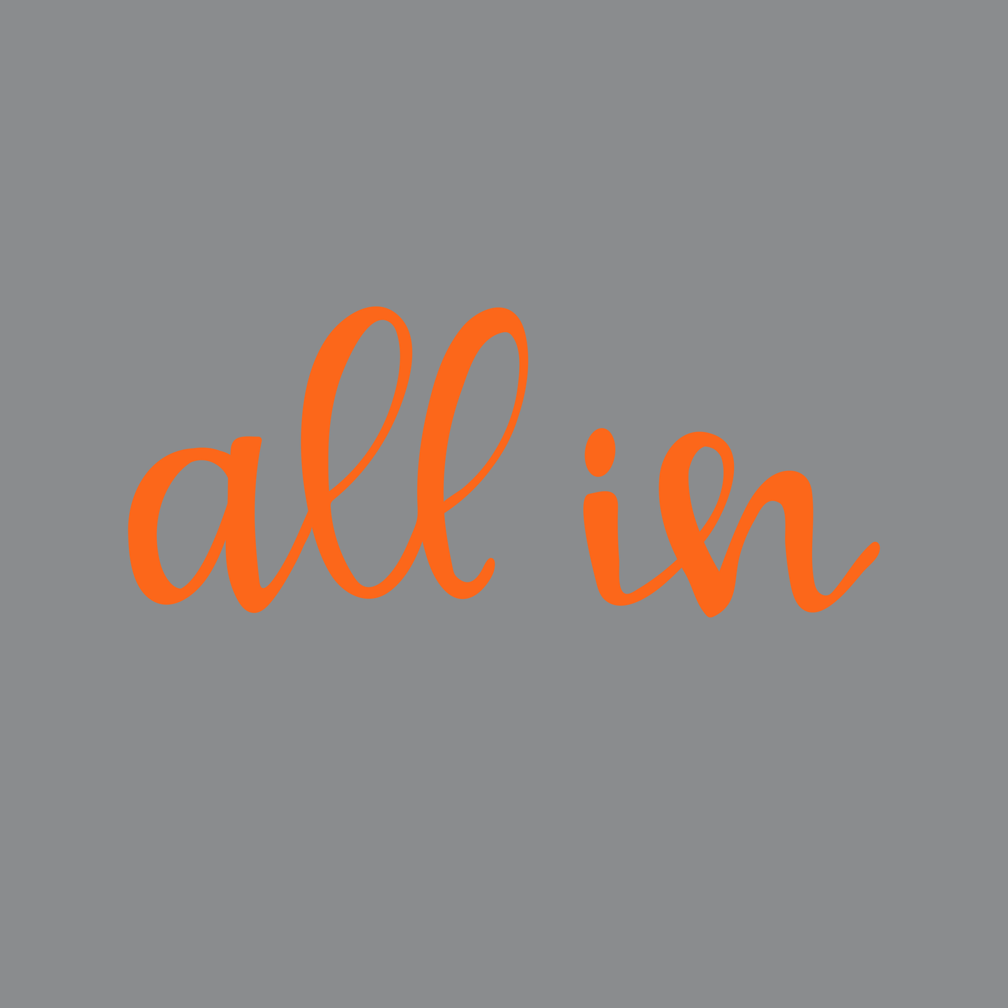 All In Script Decal - (Multiple Colors)