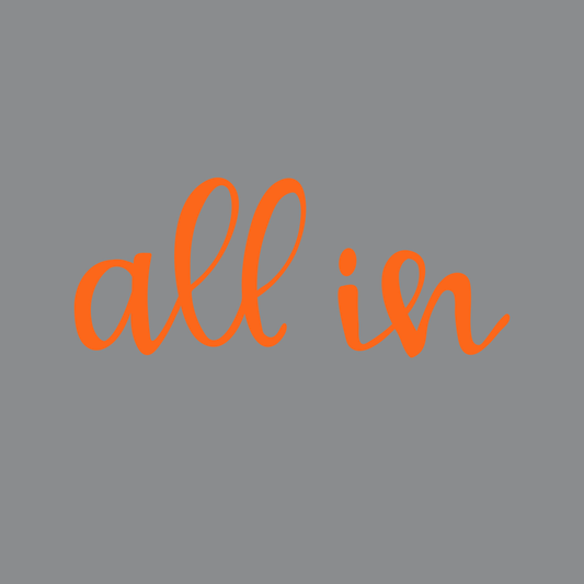 All In Script Decal - (Multiple Colors)