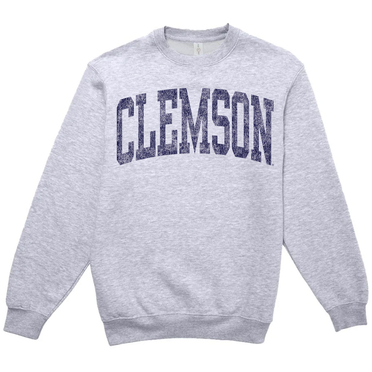 Distressed Tall Arch Heather Grey Crew