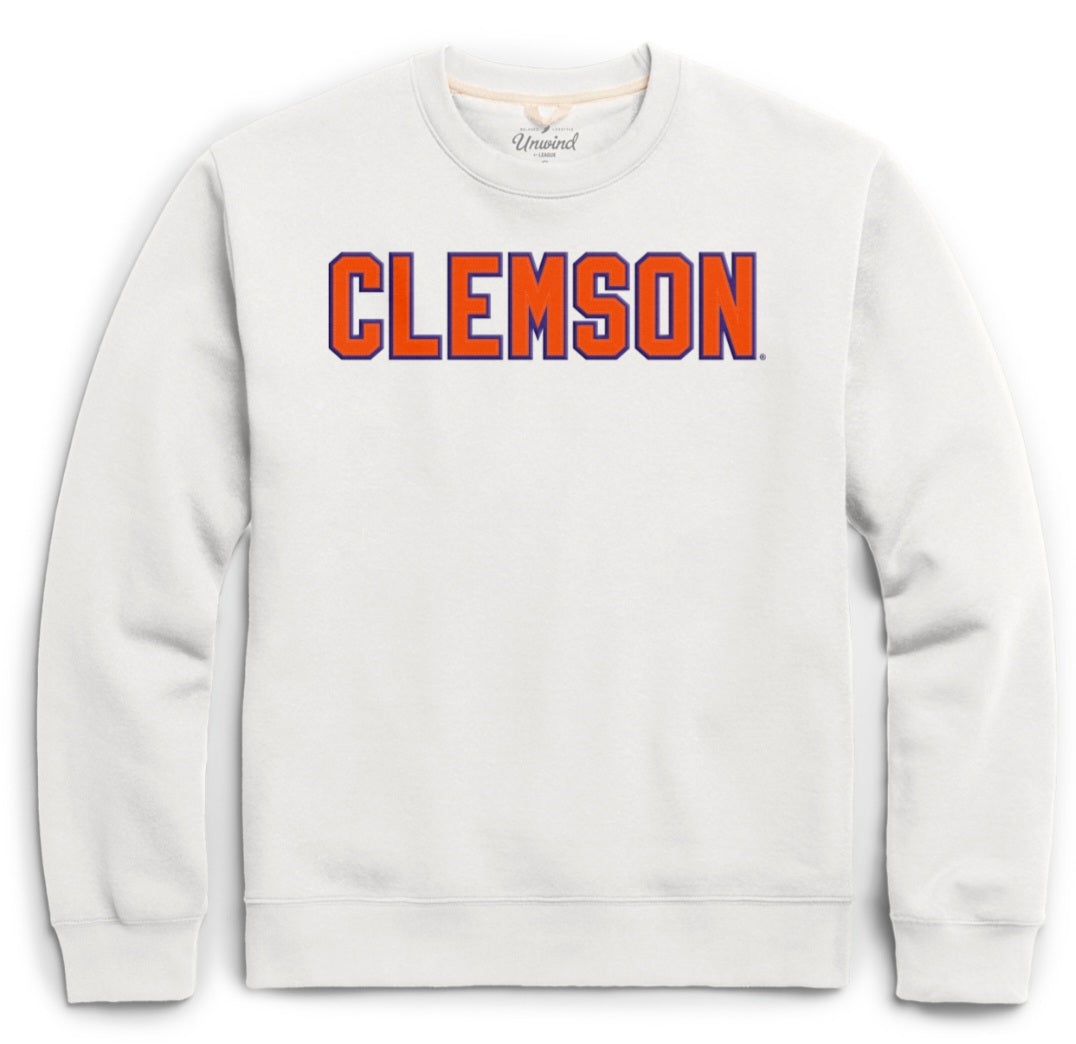 Clemson Essential Crew White