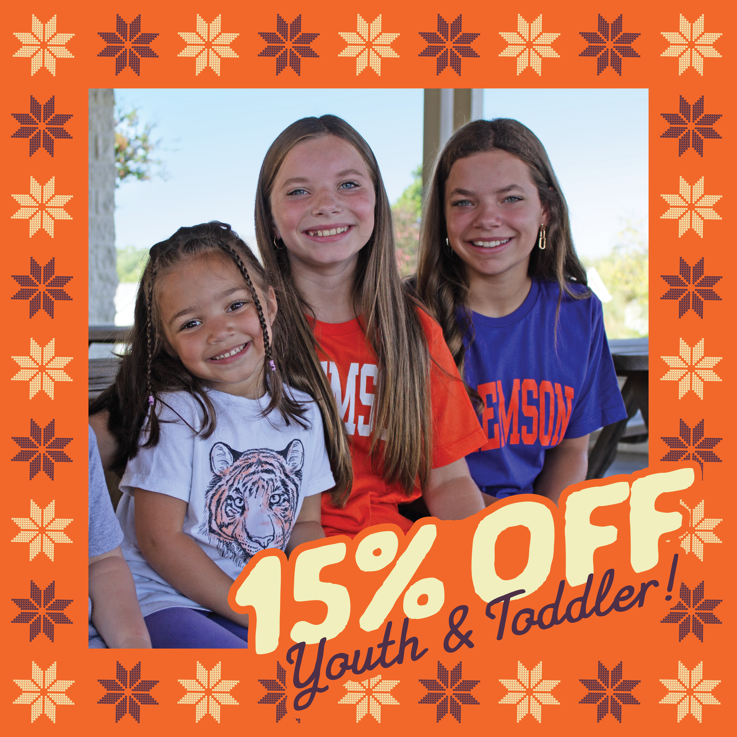 15% off Youth & Toddler