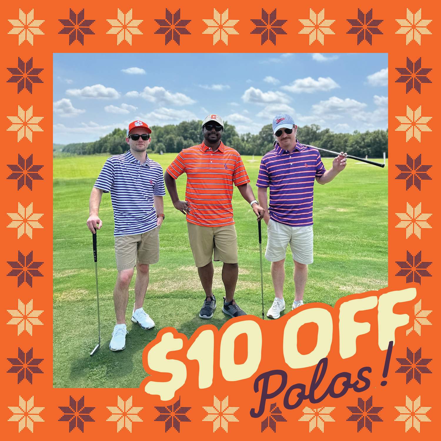 $10 off Polos