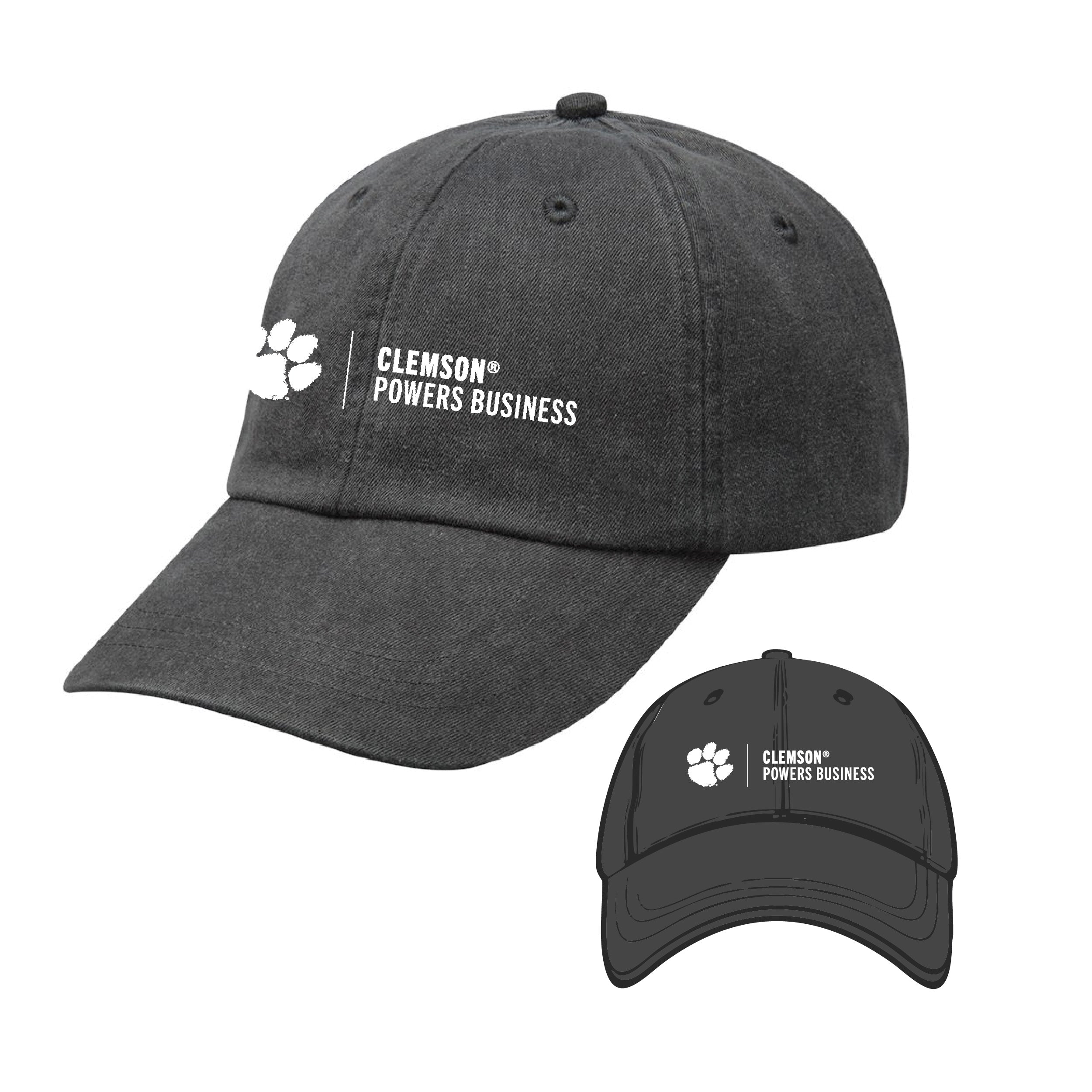 (Pre-Order) Powers College of Business Twill Hat- Charcoal