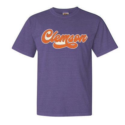 Clemson Retro Script - (Multiple Colors)