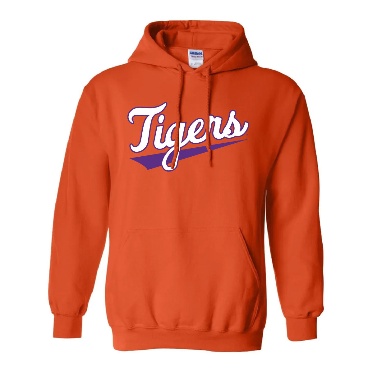 Tigers Script Orange Hoodie