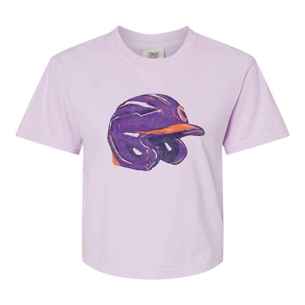Clemson Baseball Helmet Crop