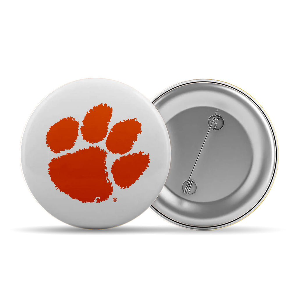 3" Orange Paw Button
