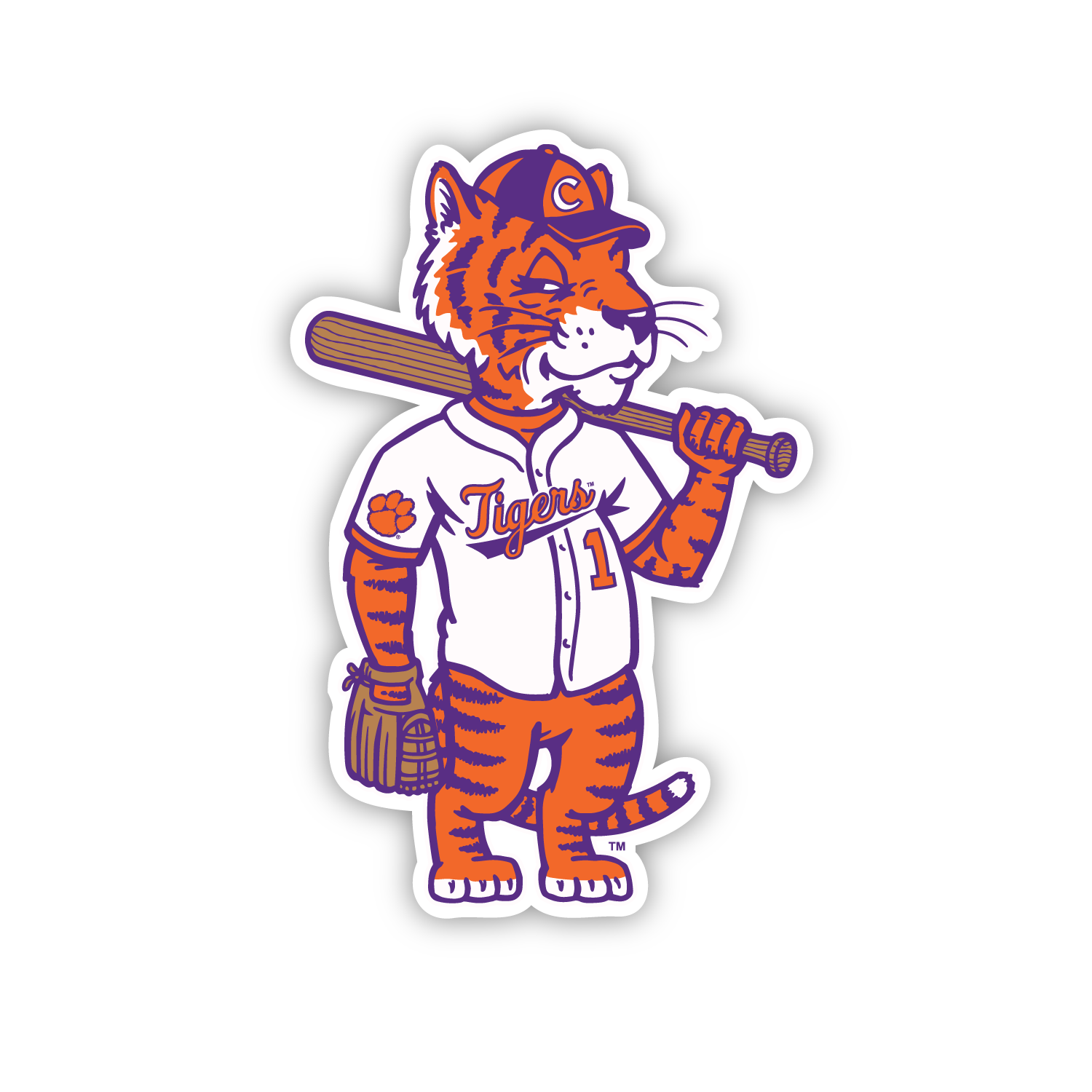 The Rowdy Tiger Baseball Decal