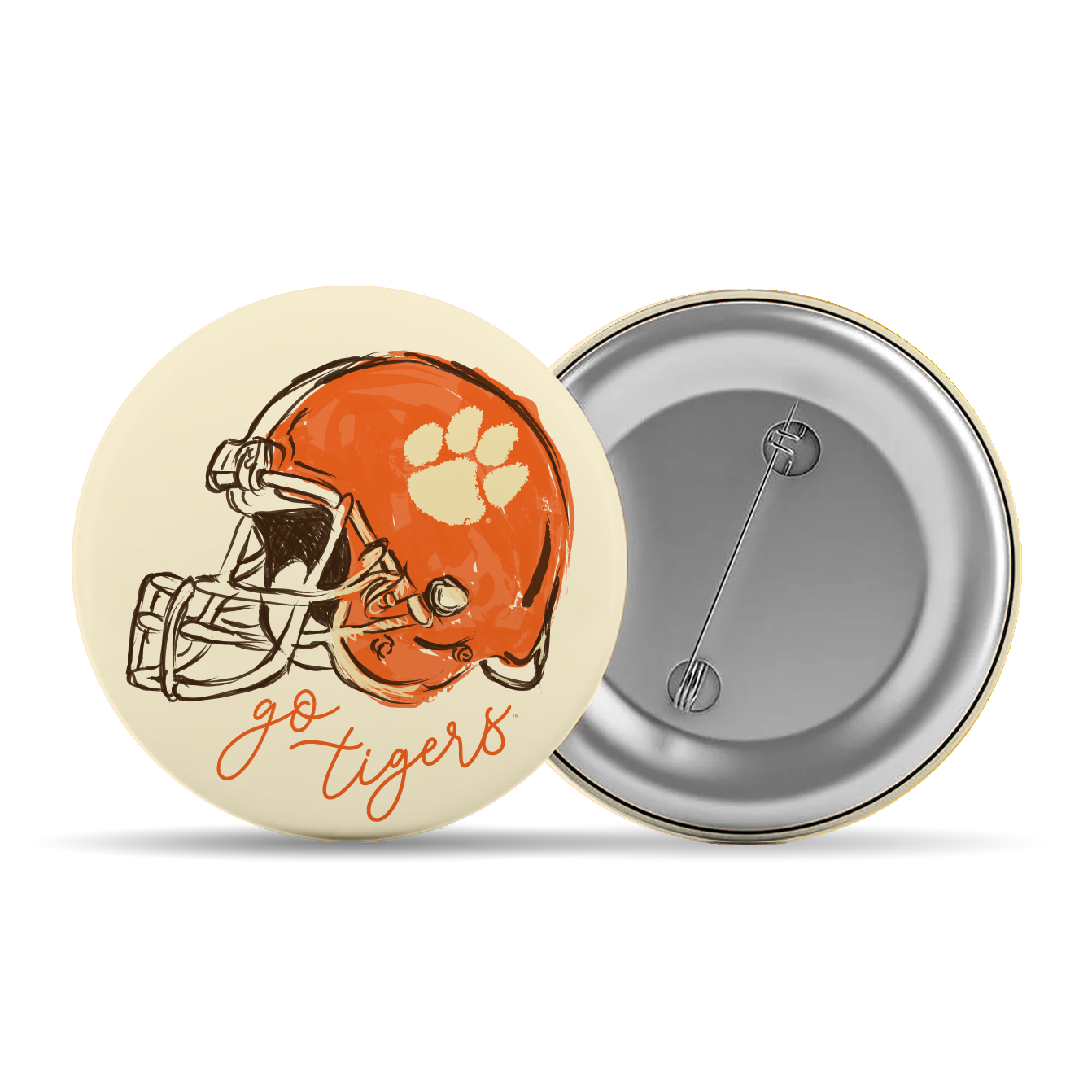 3" Football Helmet Button