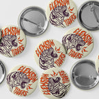 3" Roaring Tiger Button