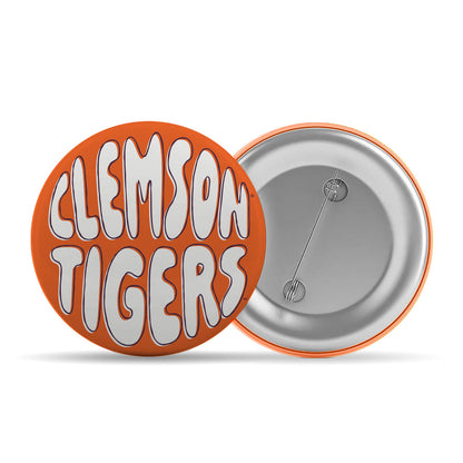 3" Bubbly Clemson Tigers Button