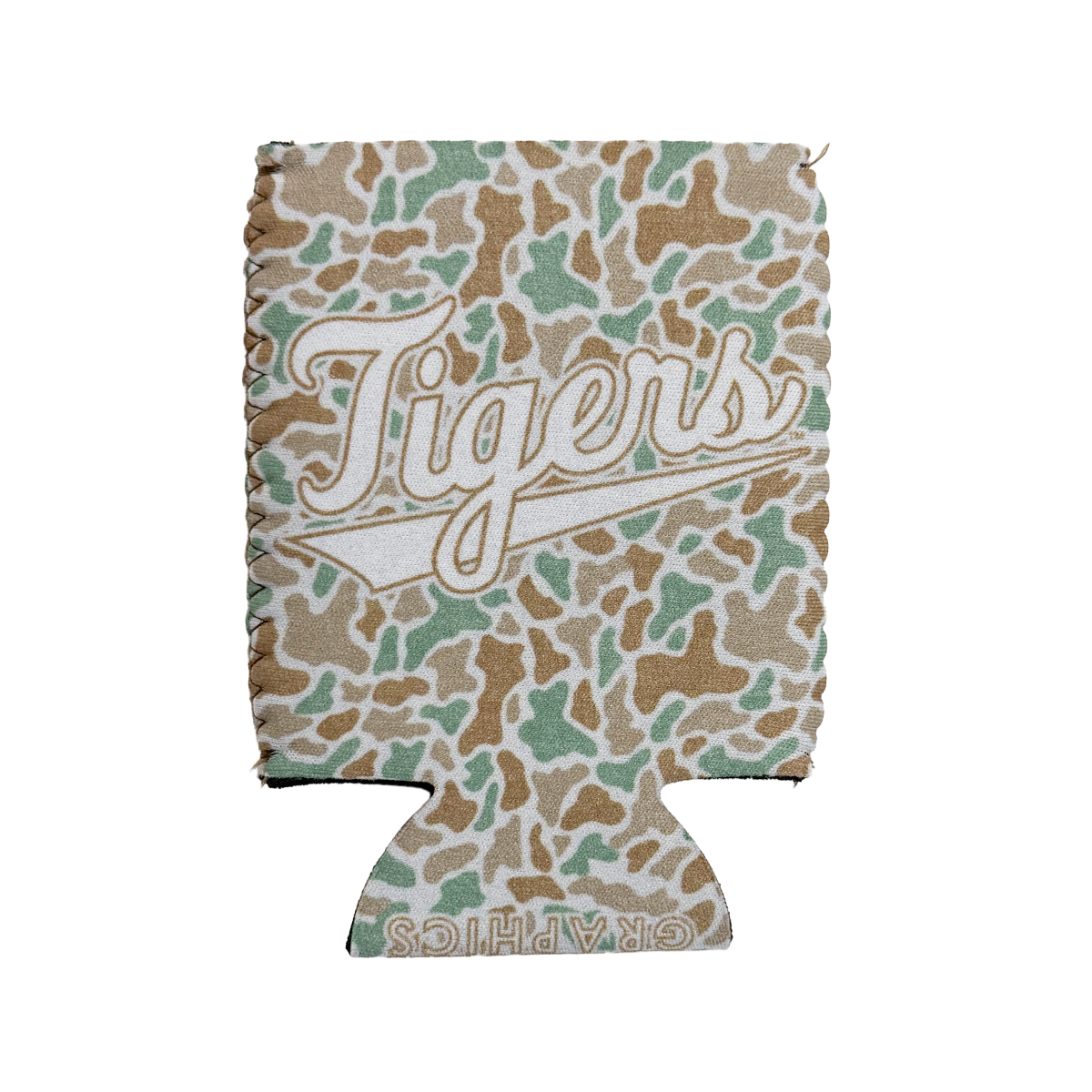Tigers Script Duck Camo Can Cooler
