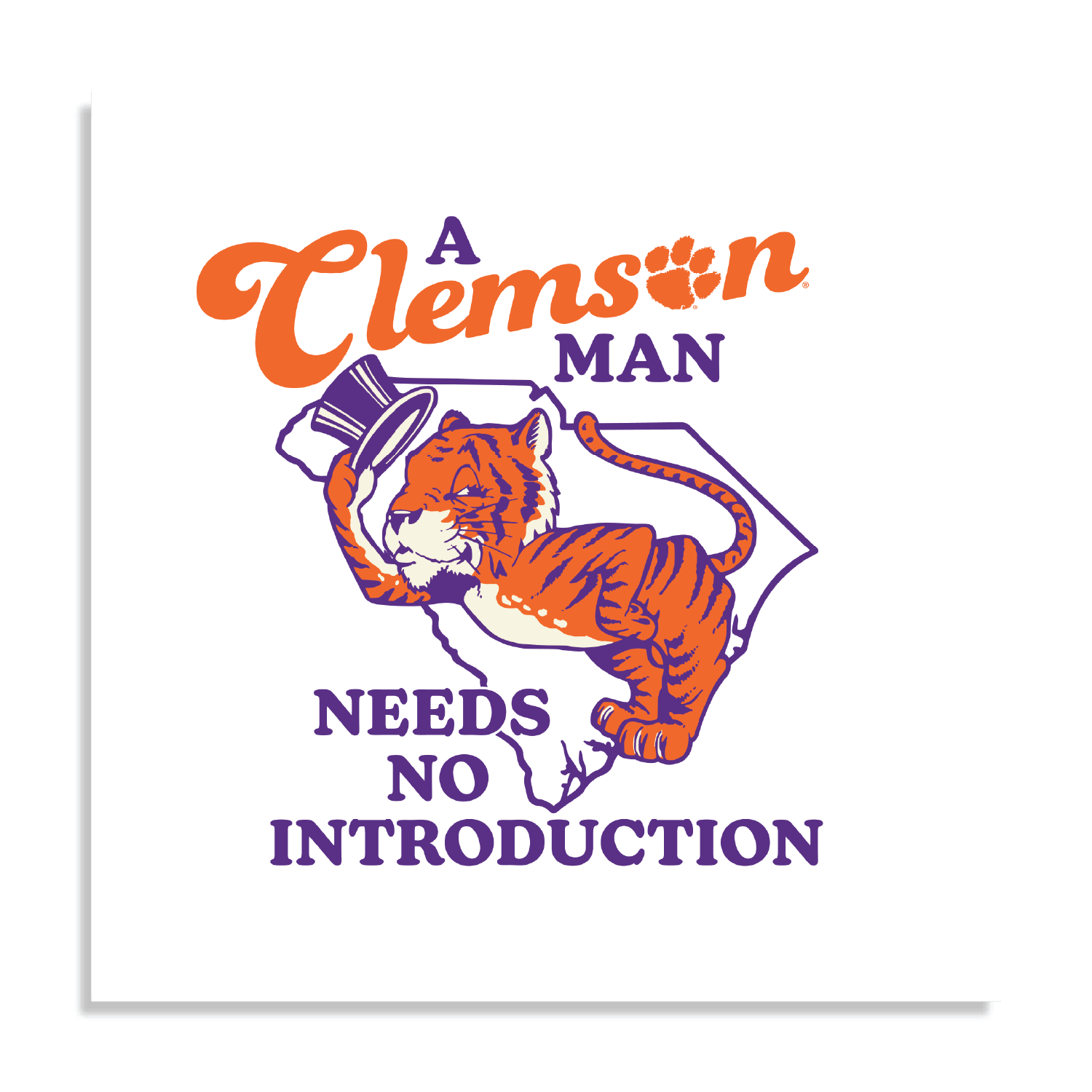 Clemson Man State of Mind Poster