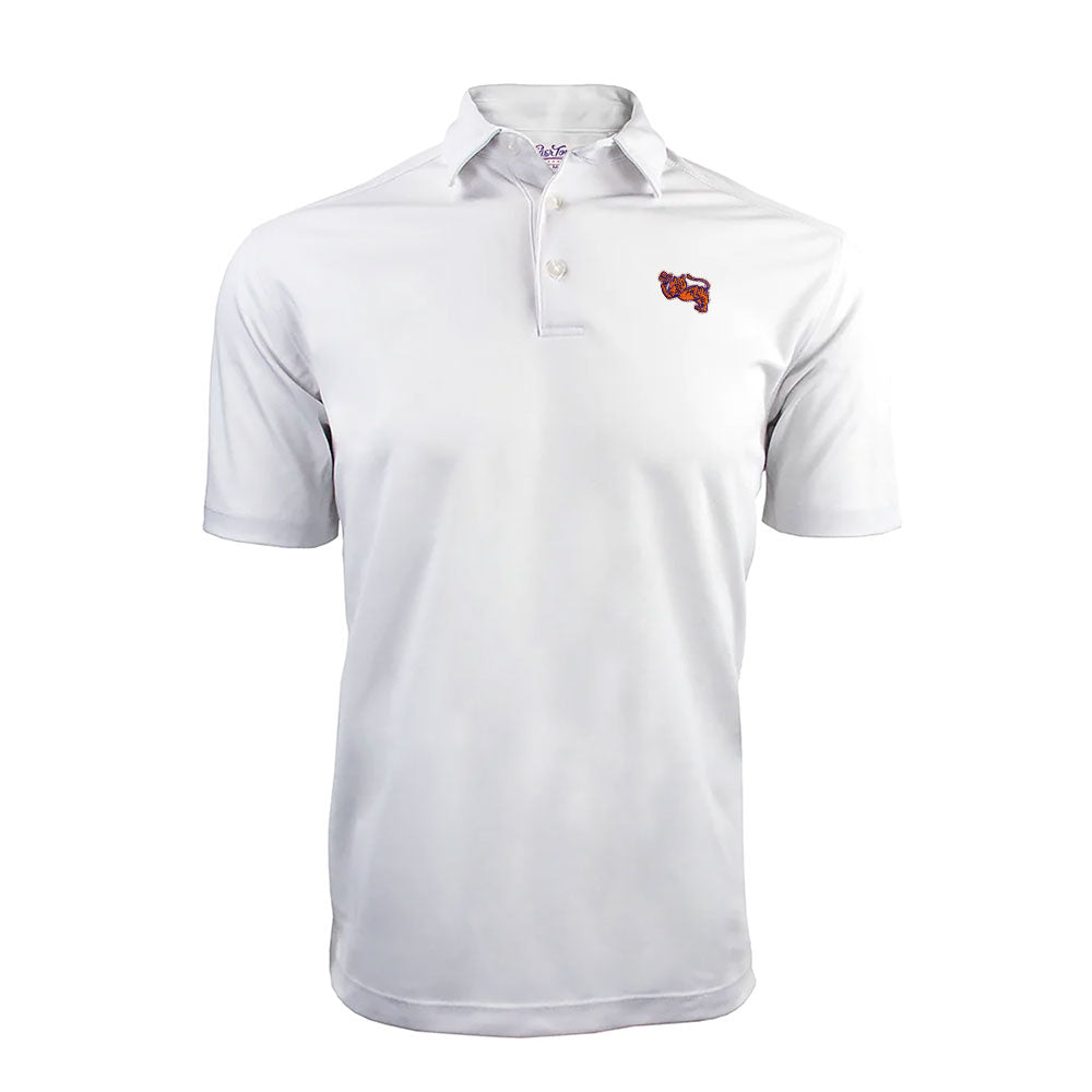 Clemson Man White Polo