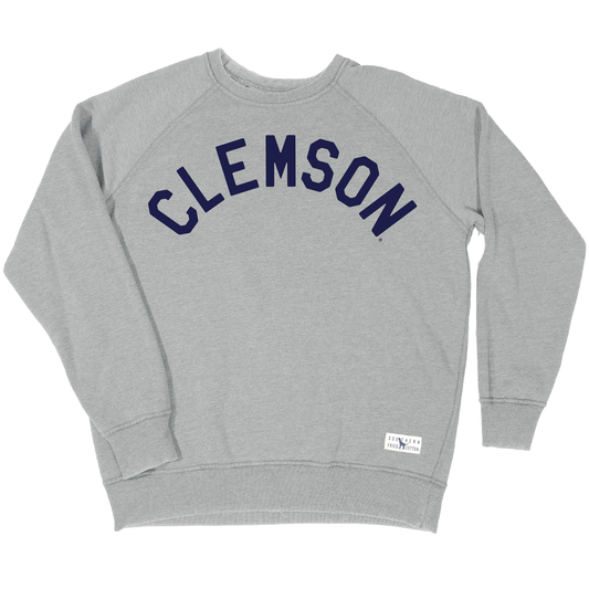 Clemson Varsity Arch Crew Grey