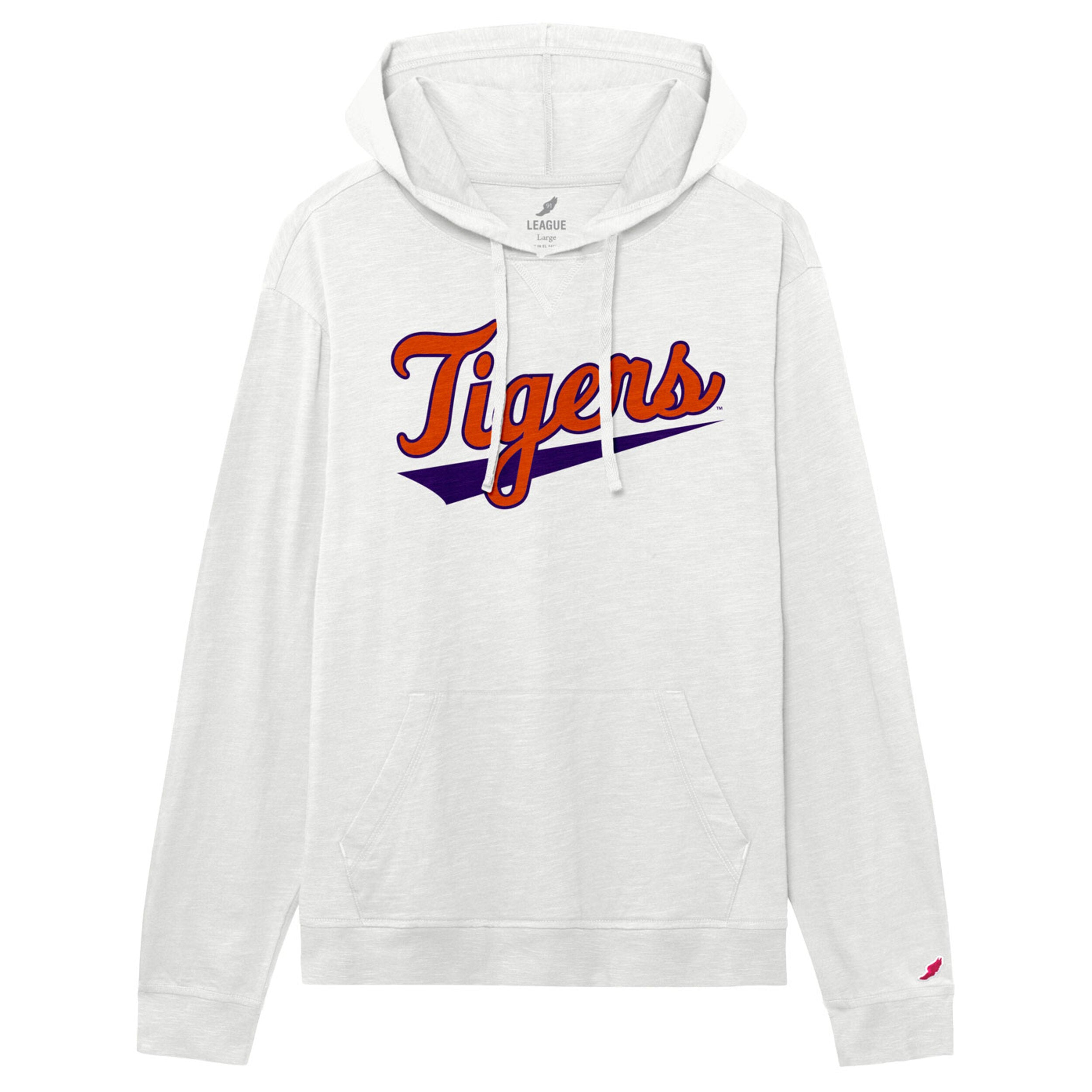 Tigers Script Jersey Slub Hoodie