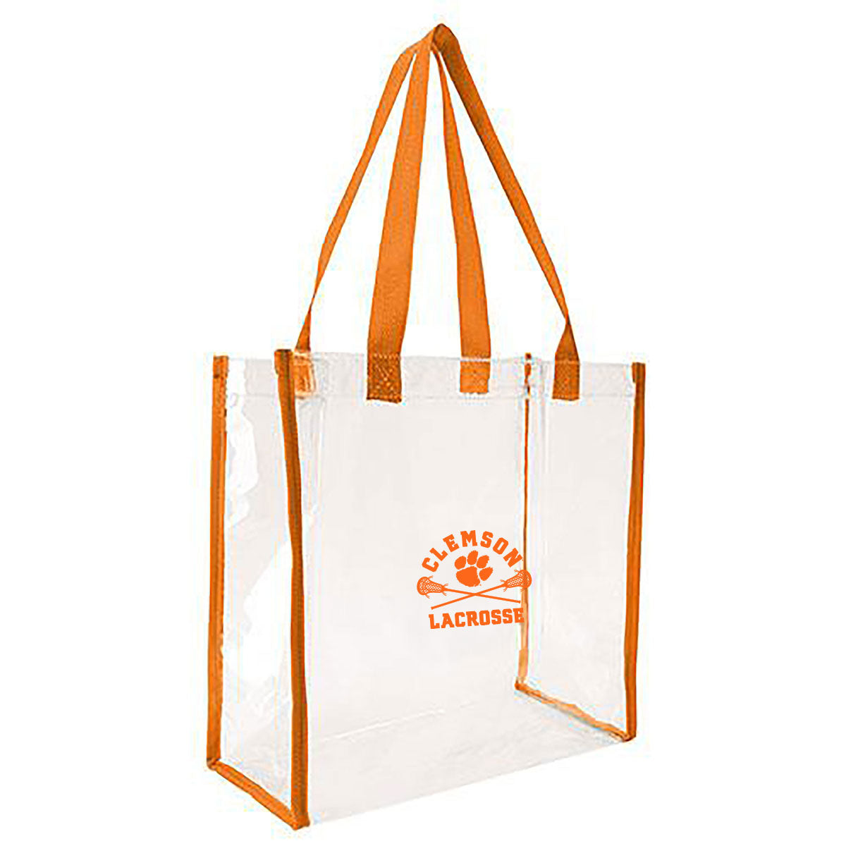 Clemson Lacrosse Clear Tote Bag