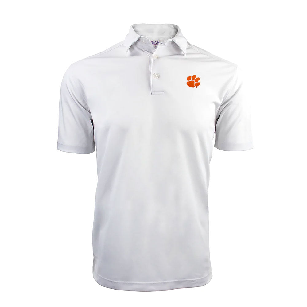 Orange Tiger Paw White Polo