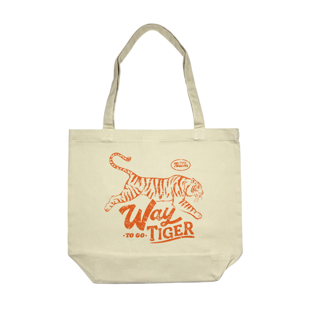 Way to Go Tiger Canvas Tote