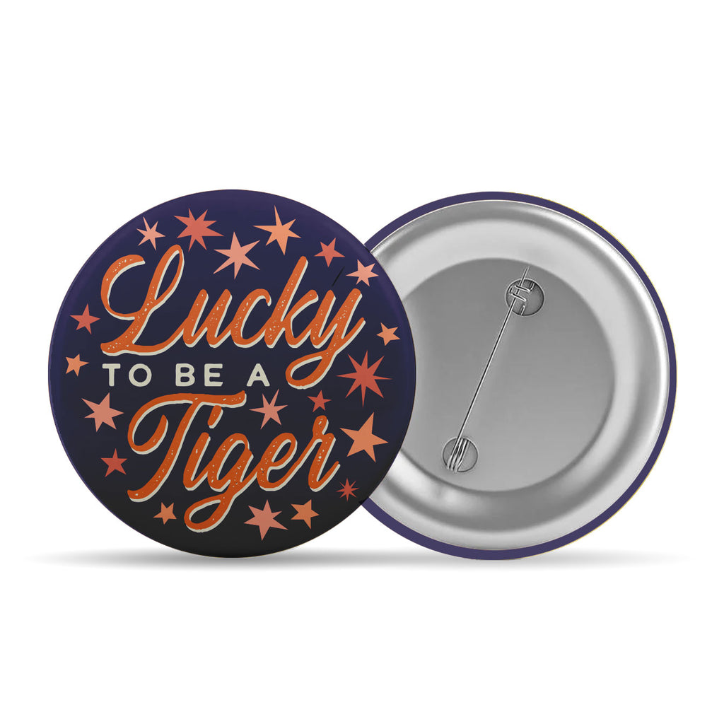 3" Lucky Tiger Button