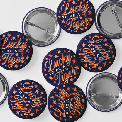 3" Lucky Tiger Button