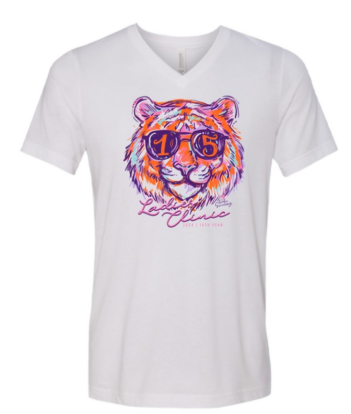 Dabo's Swinney's 15-year Anniversary Ladies Clinic Tee- White V-neck