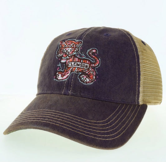 Painted Old School Tiger Trucker- (Multiple Colors)