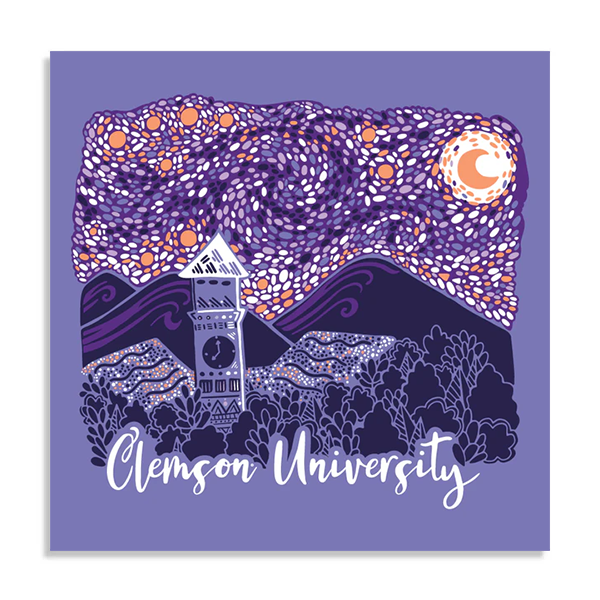 Starry Clemson Poster