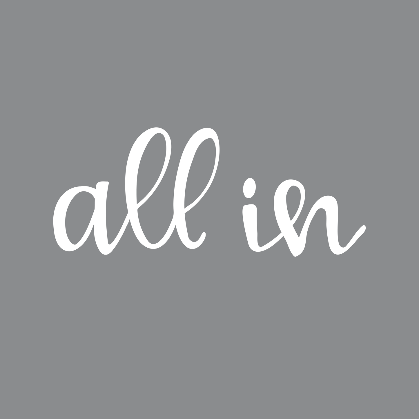 All In Script Decal (multiple colors)