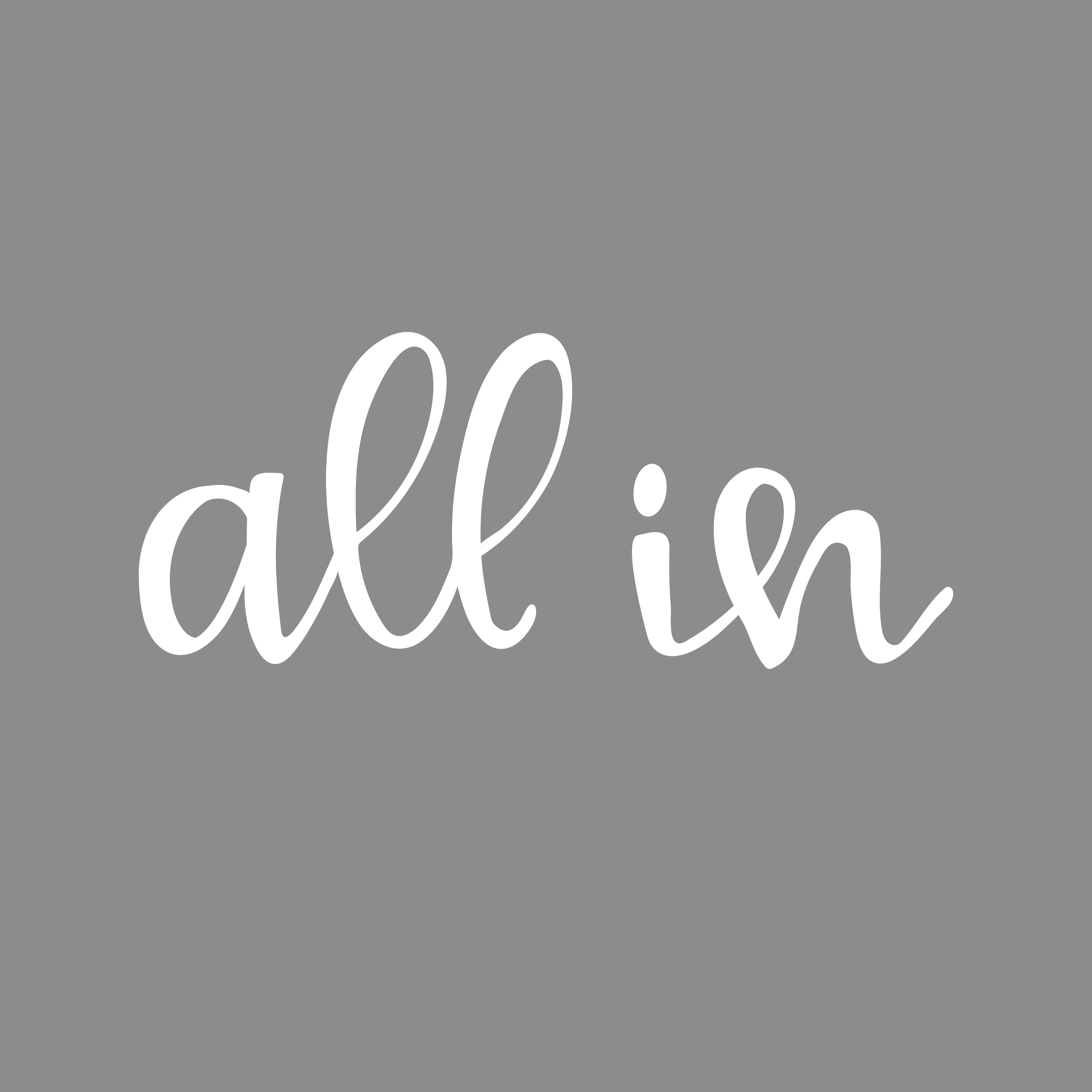 All In Script Decal - (Multiple Colors)
