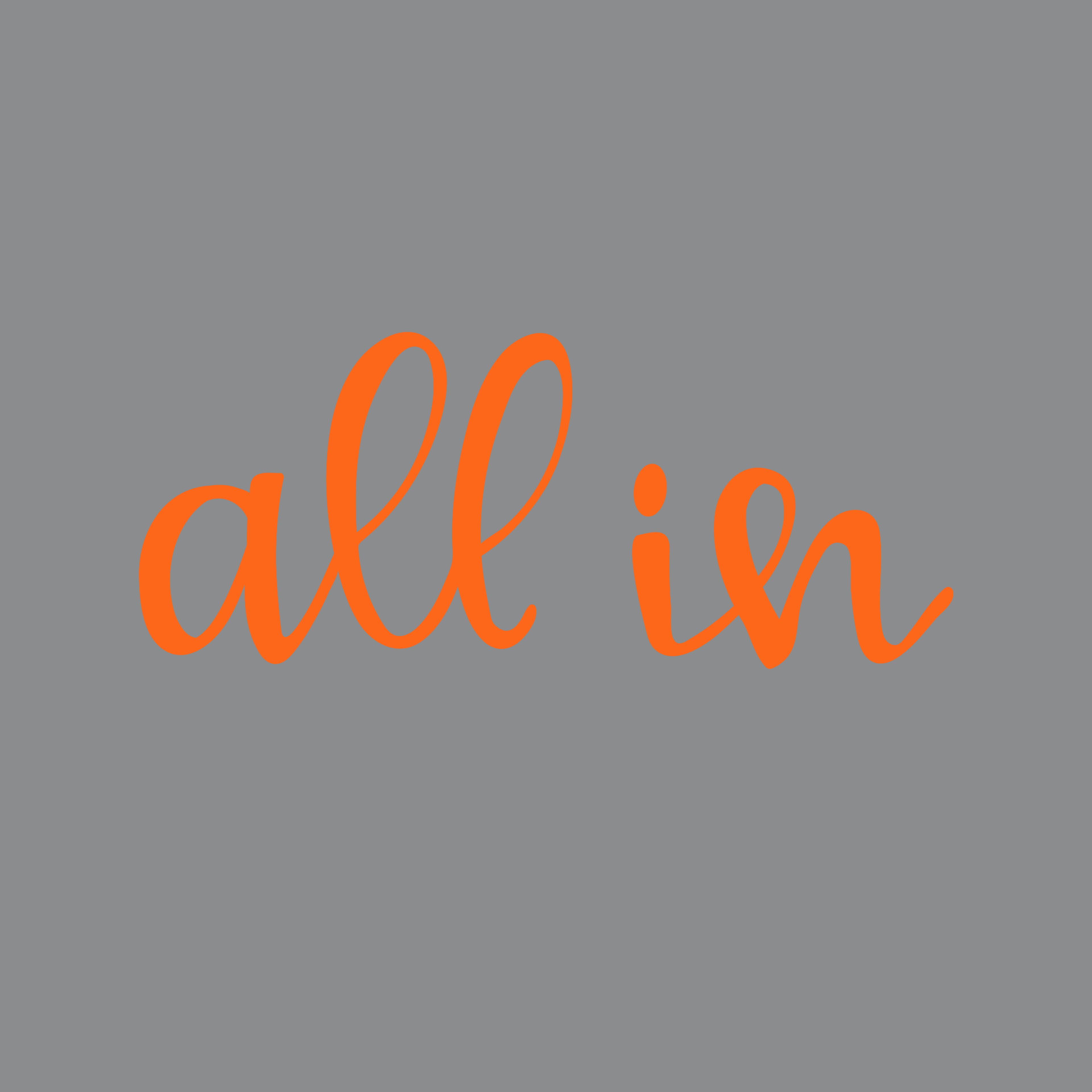 All In Script Decal - (Multiple Colors)