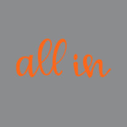 All In Script Decal (multiple colors)