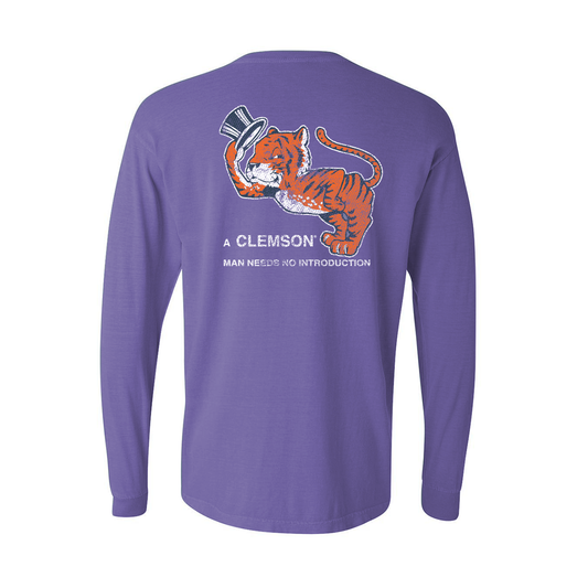 A Clemson Man Long Sleeve- Violet