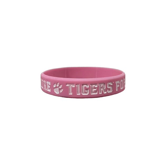 Love Peace Pink Rubber Silicone Wristband Charm Bracelet Cuff Bangle J