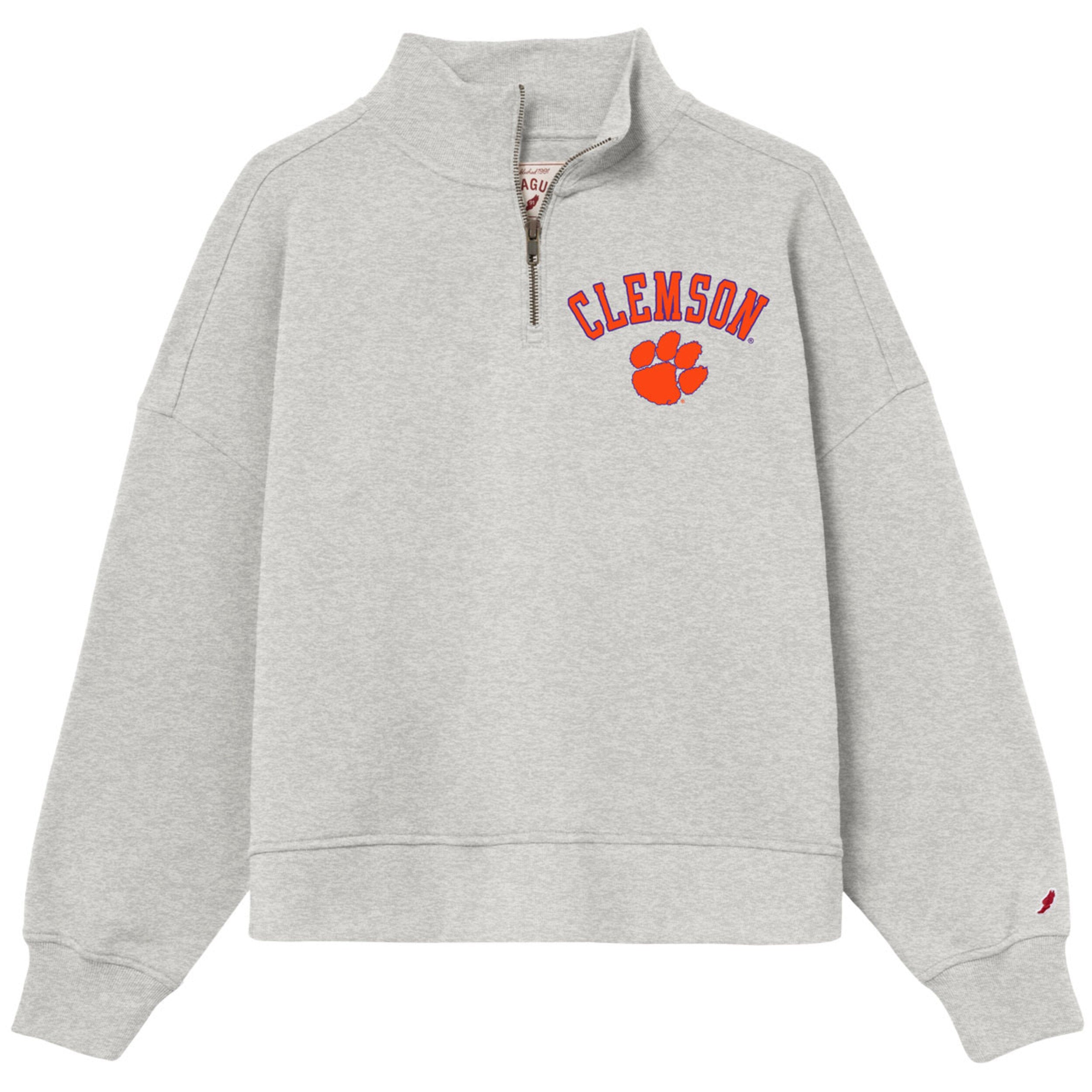 1/4 Zip Clemson Mock Neck Crews - (Multiple Colors)