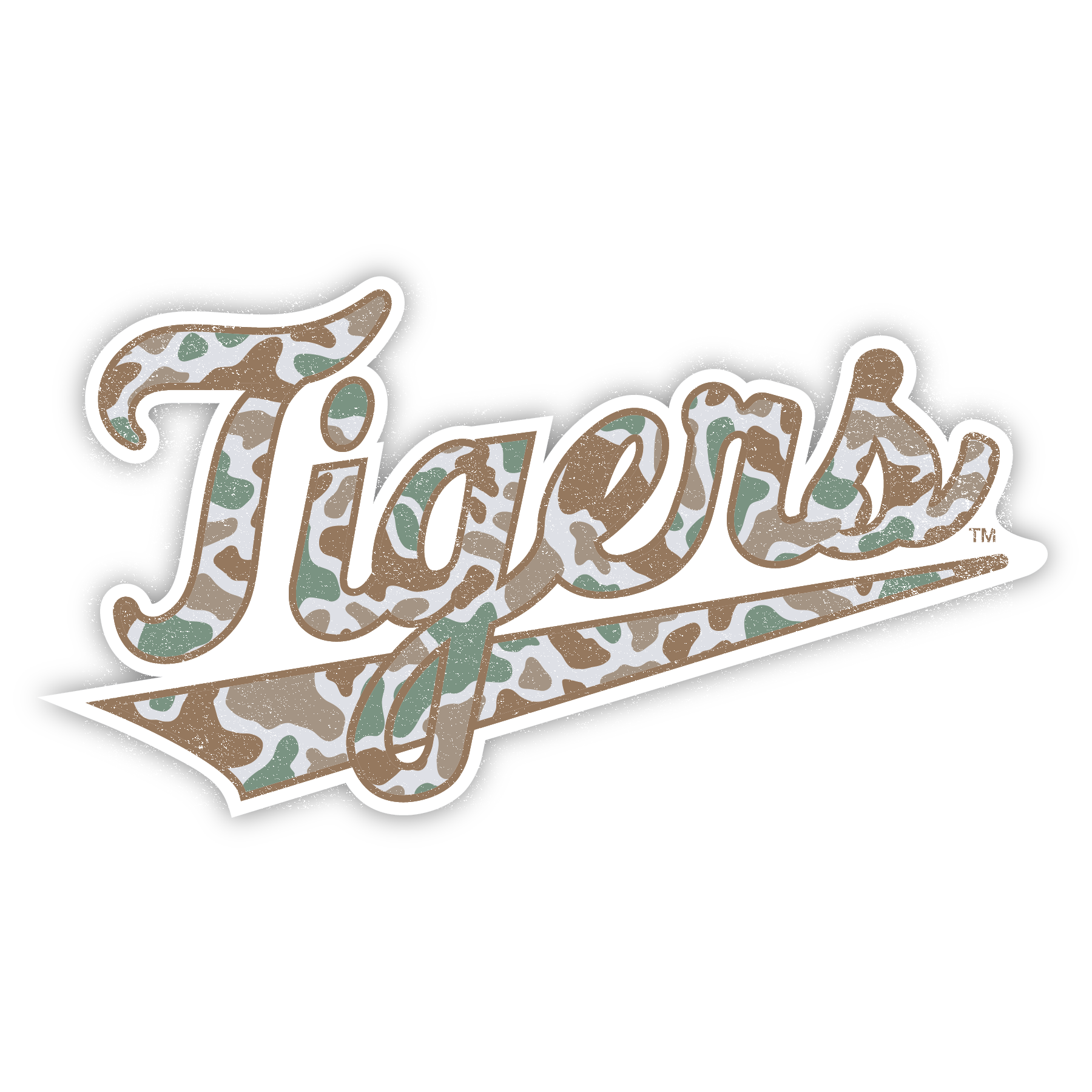 Tigers Script Duck Camo Poster