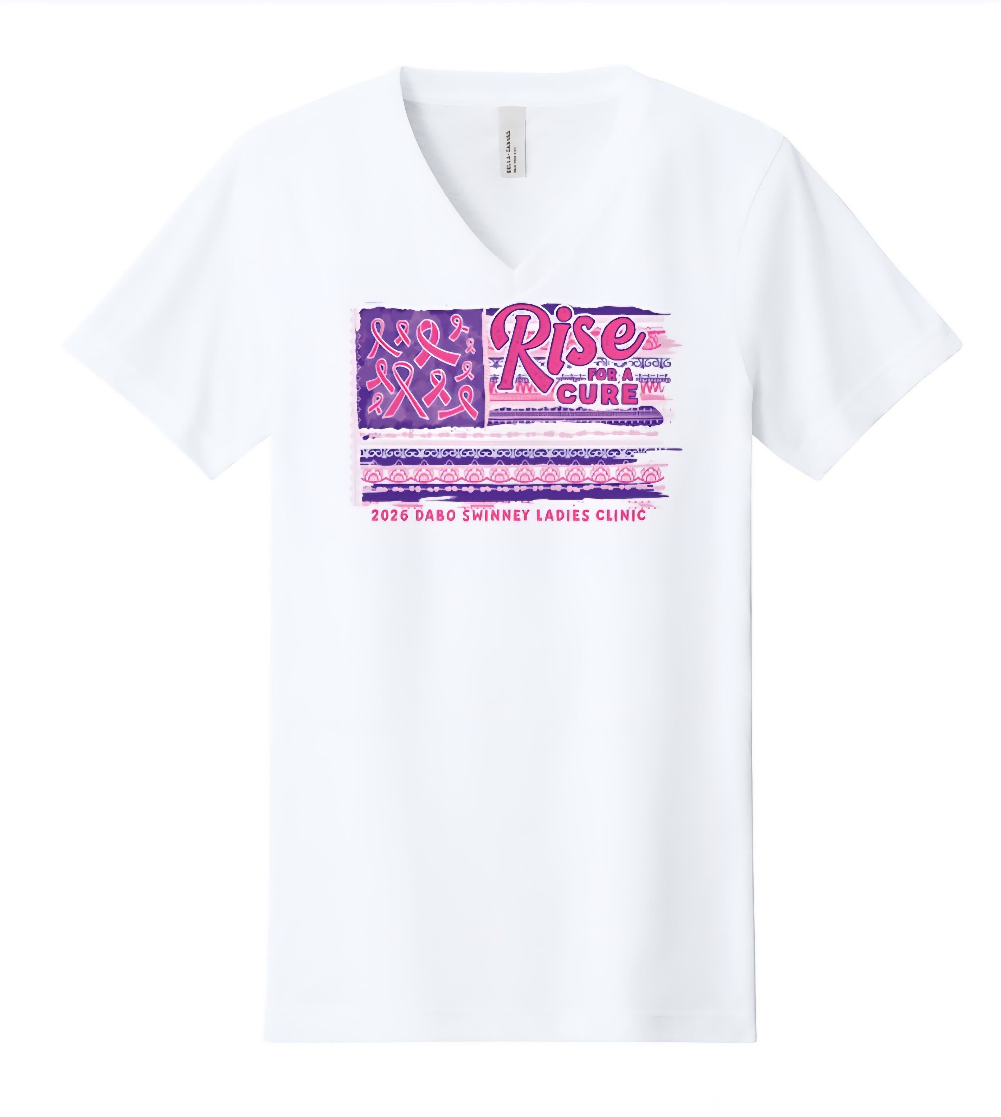 26' Ladies Clinic White V-Neck