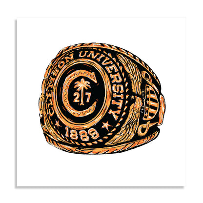 Clemson Men's Ring Poster - (Multiple Years)