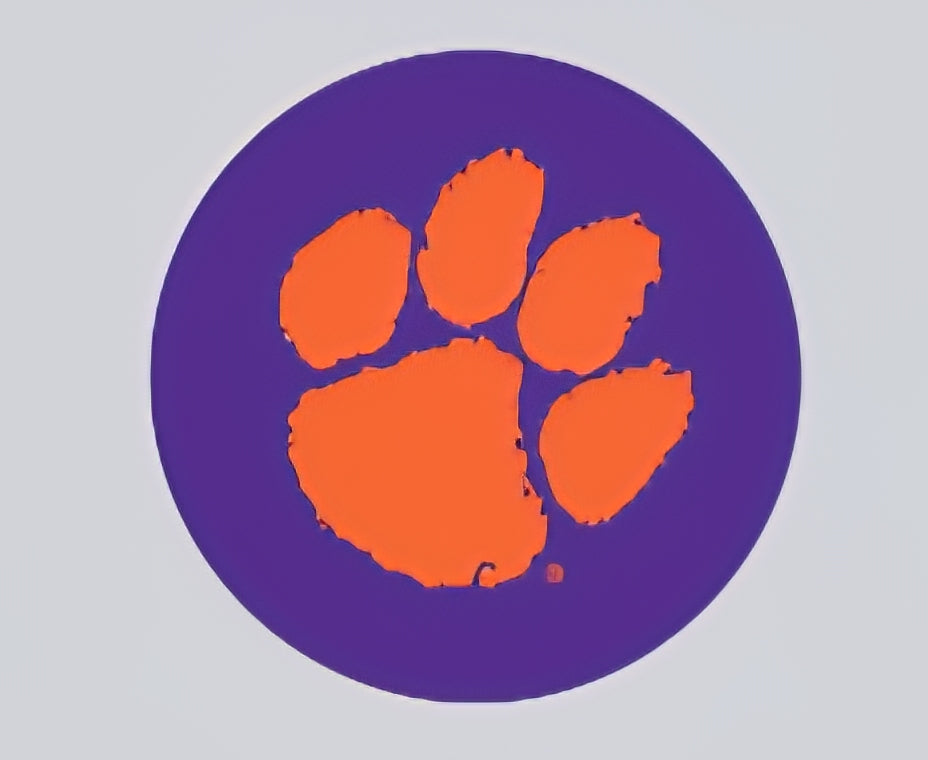 1" Orange Paw Button