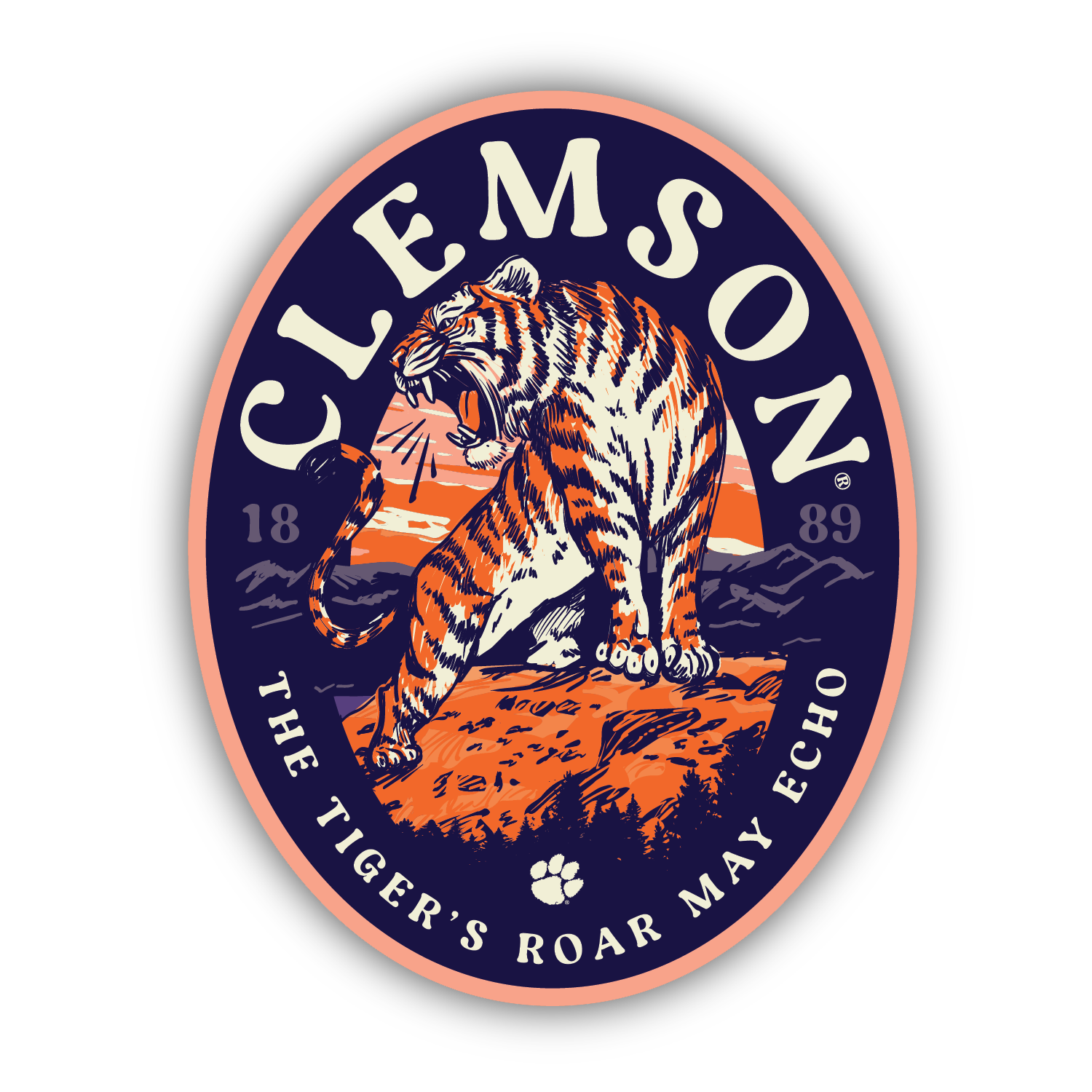 Tiger Nation Oval Decal