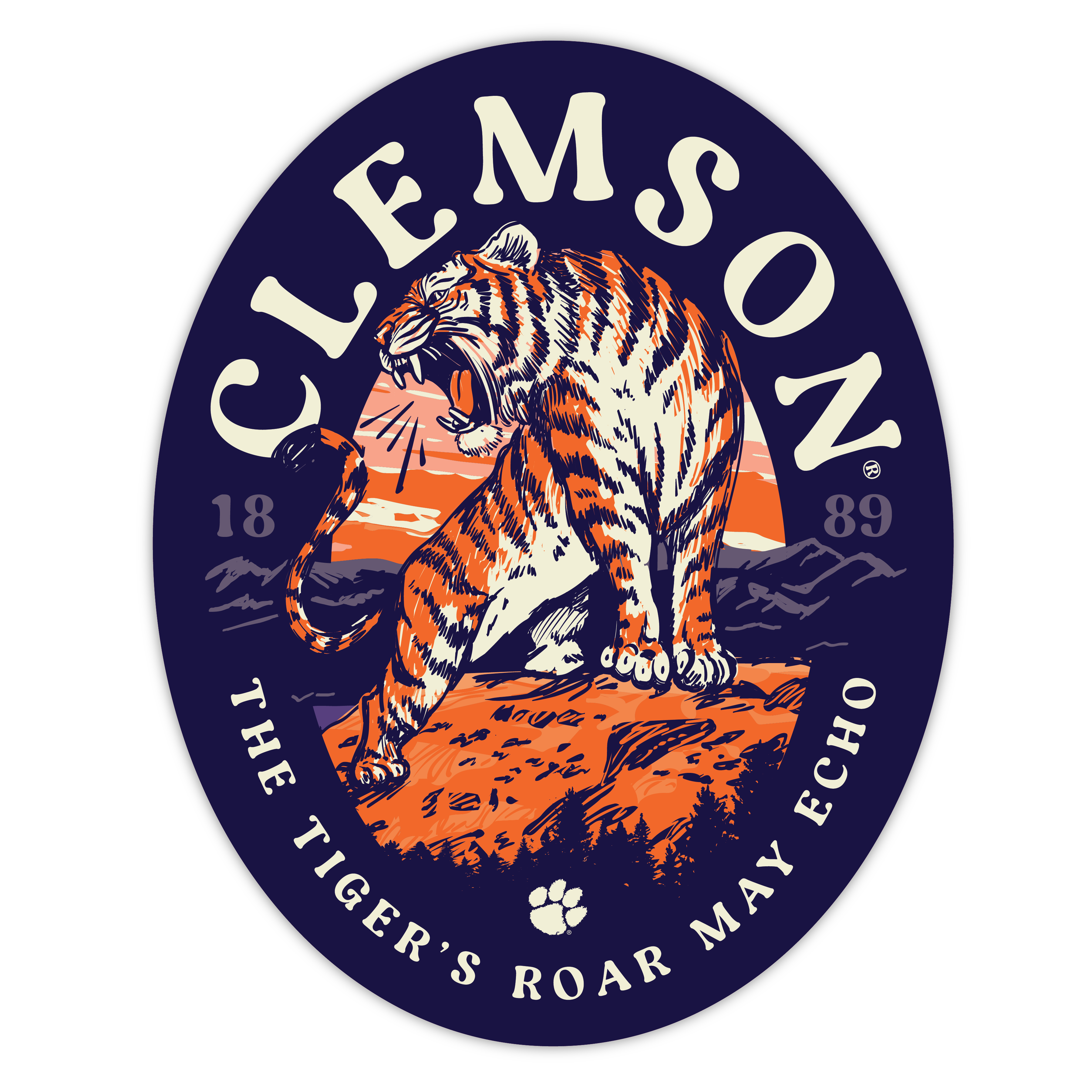 Tiger Nation Oval Poster