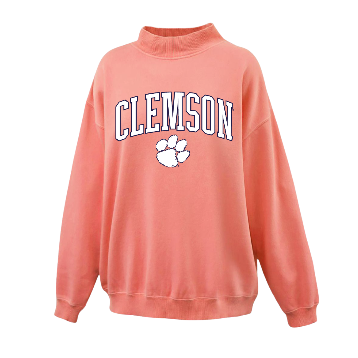 Clemson Arch Mock Neck Crew
