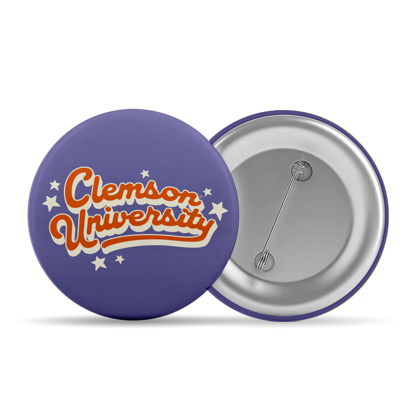 3" Retro Clemson University Button