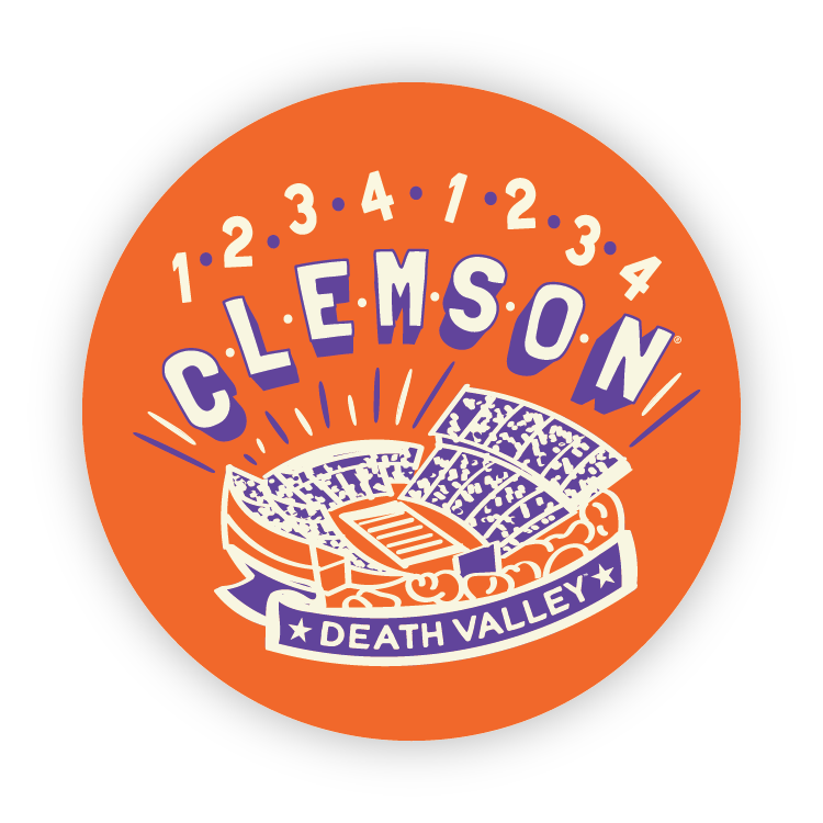 1234 CLEMSON Decal