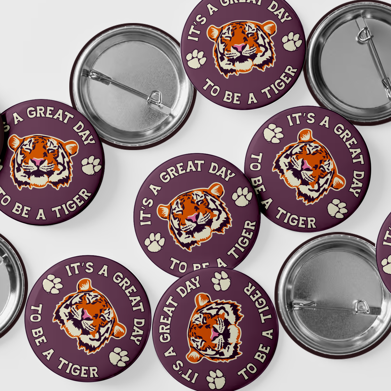 3" Great Day Tiger Button