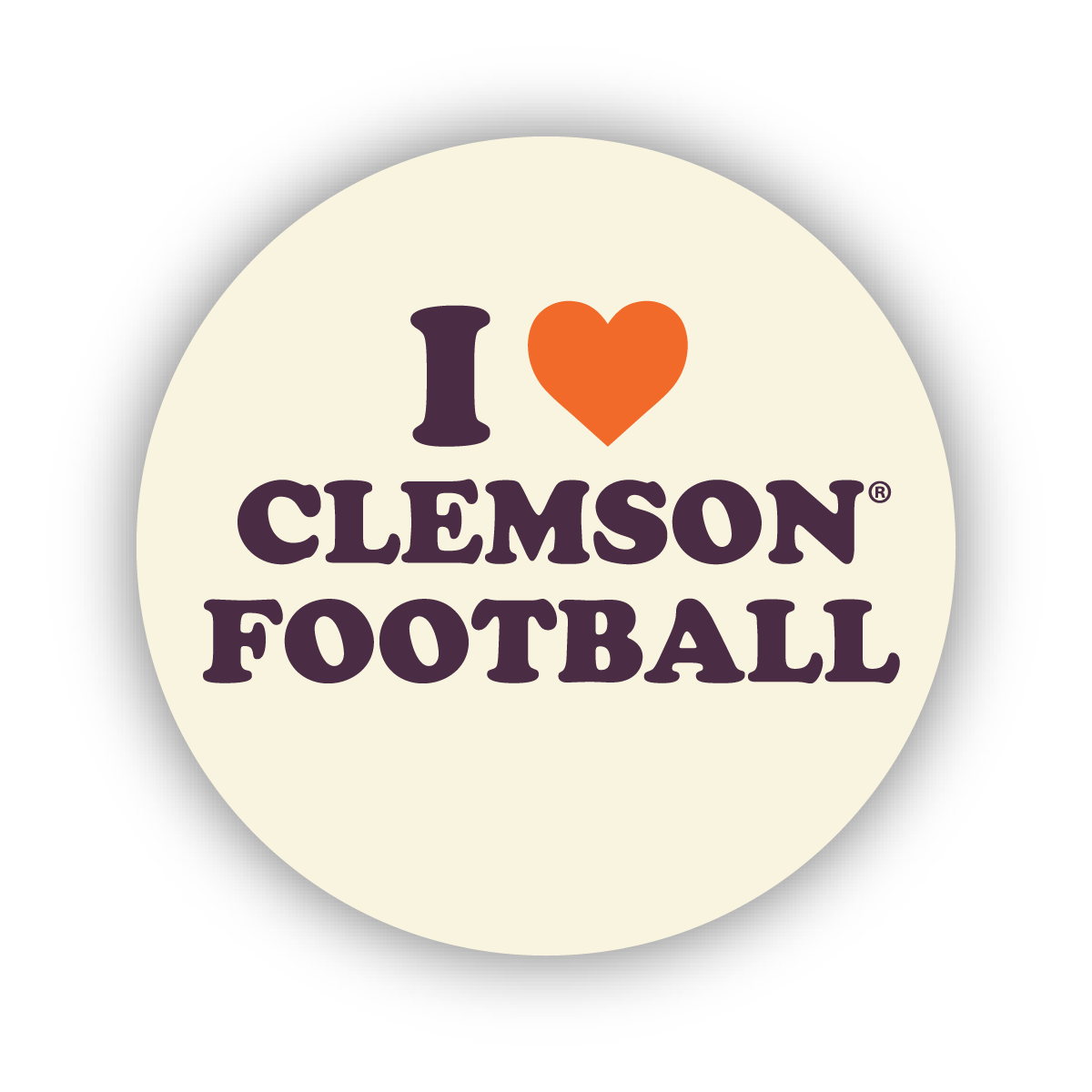 I Love Clemson Football Decal
